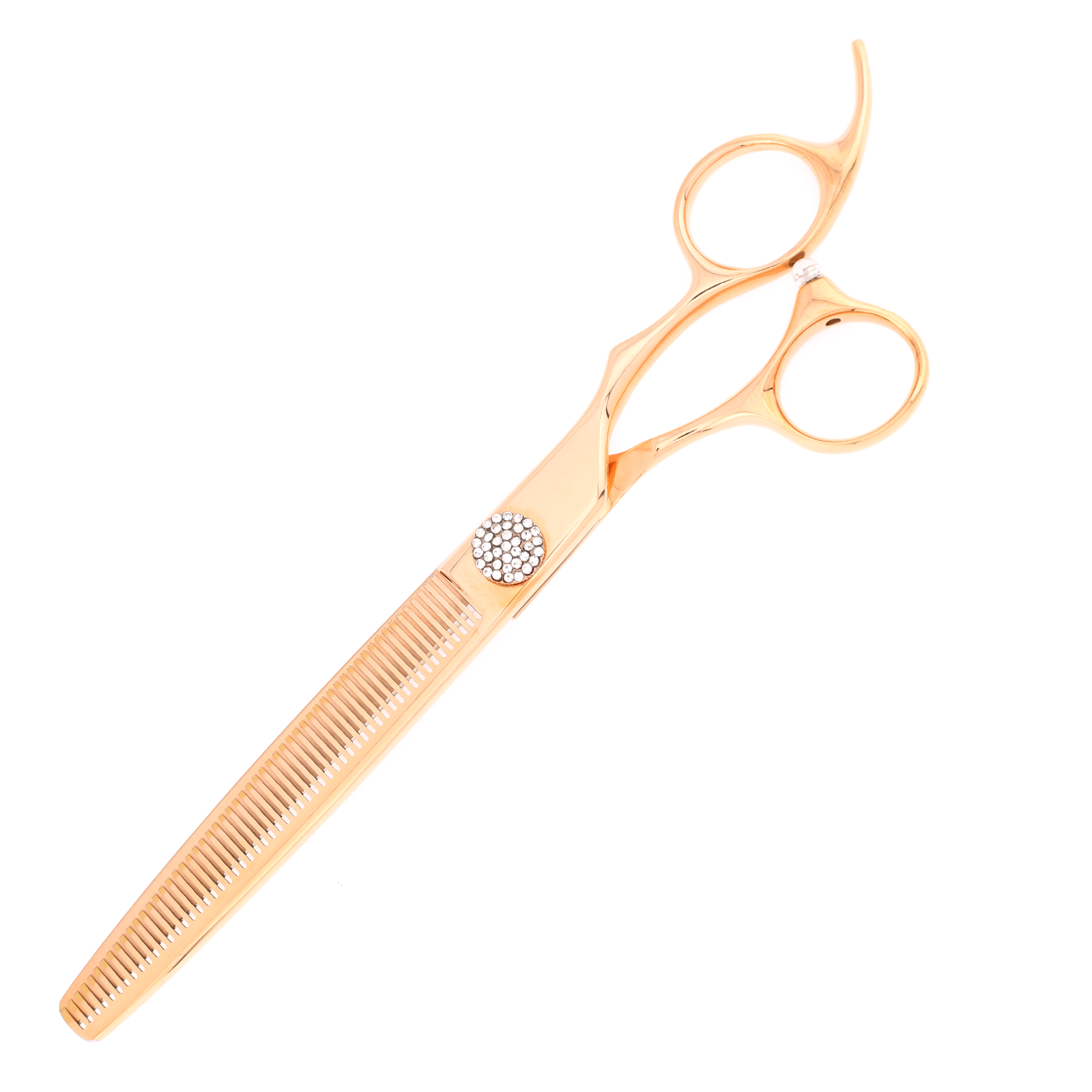 Titan Shears - Thinning Rose Gold 440C Convex RH OFF 7.5" image 1
